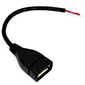 自作用ケーブル USB Typ-Aソケット付 0.15m 電源のみ