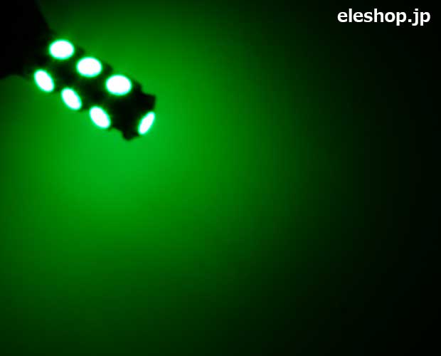 T10ウェッジ型LEDモジュール 5050LED×13球 緑