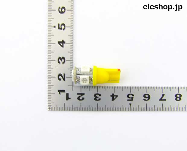 T10ウェッジ型LEDモジュール 5050LED×5球 黄