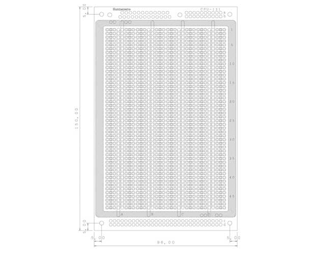 ユニバーサル基板 片面・ガラスエポキシ◇取寄品◇ / CPU-131 ユニバーサル基板 片面・ガラスエポキシ◇取寄品◇ / CPU-131
