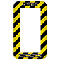【販売終了】スイッチプレートカバー おもしろ CAUTION ワイド型1連用 /DSW00062
