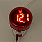 DC4-100V LEDデジタル電圧計 丸型 赤