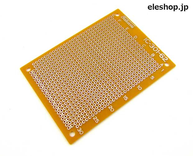 IC用ユニバーサル基板 片面・紙フェノール / IC-301-62 IC用ユニバーサル基板 片面・紙フェノール / IC-301-62
