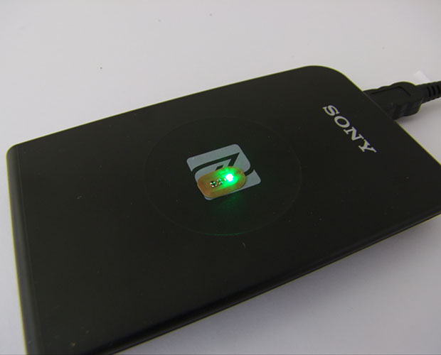 NFC非接触発光LED(緑色)