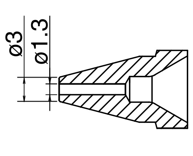 FR-301用ノズル φ1.3mm 標準型 [RoHS]