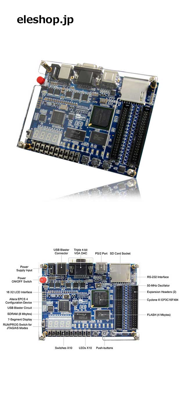 ALTERA FPGA  DE0開発学習ボード(Cyclone III)