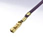 QI片端圧着済ワイヤー450mm紫