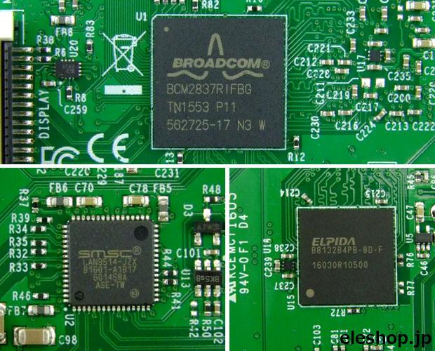 【販売終了】シングルボードコンピュータ ラズベリーパイ3 モデルB [RS版] Raspberry Pi 3 Model B (RS)