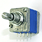 ローレット軸タイプ オーディオ用2連高級可変抵抗器 A10kΩ×2