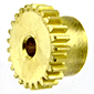 黄銅平歯車(モジュール0.5) 25歯×φ3.0mm[RoHS]
