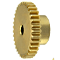 黄銅平歯車(モジュール0.5) 36歯×φ3.0mm[RoHS]