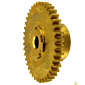 黄銅平歯車(モジュール0.5) 40歯×φ3.0mm[RoHS]