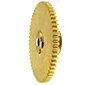 黄銅平歯車(モジュール0.5) 58歯×φ3.0mm[RoHS]