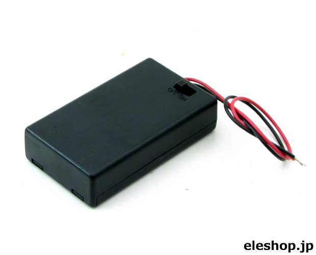 単4(UM-4)×3本用小型スライドスイッチ付BOX電池ケース