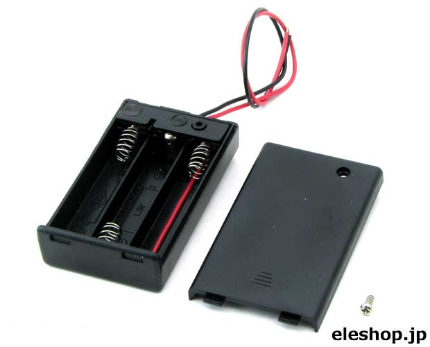 単4(UM-4)×3本用小型スライドスイッチ付BOX電池ケース