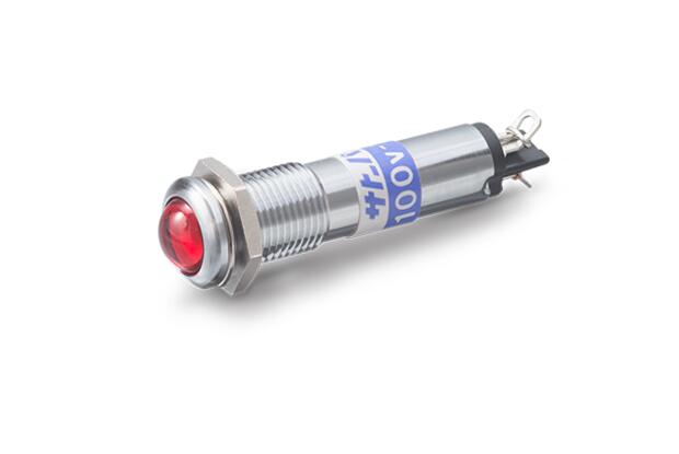 AC100V ネオンランプ 金属ボディ 赤色レンズ 【サトーパーツ取寄 AC100V ネオンランプ 金属ボディ 赤色レンズ 【サトーパーツ取寄