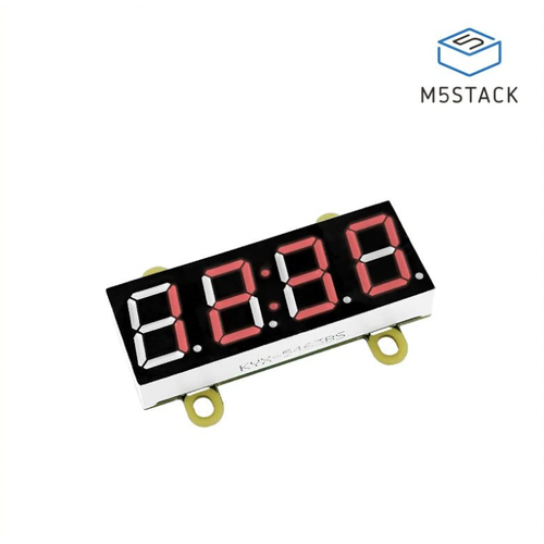 M5Stack用赤色7セグメント4桁デジタルクロックユニット M5Stack用赤色7セグメント4桁デジタルクロックユニット