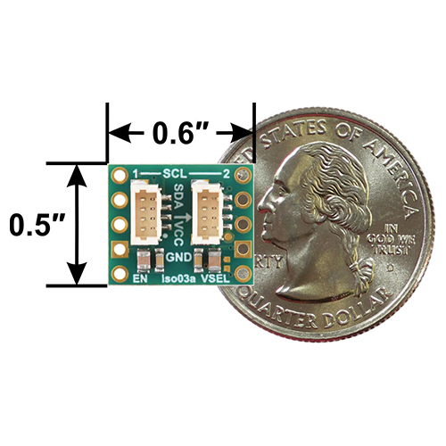 Pololu コネクタ付き電源分離 I2Cアイソレータ 5V/3.3V、200mA 【スイッチサイエンス取寄品】