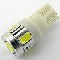 T10ウェッジ型アルミヒートシンク付LEDモジュール 5630LED×6球 白