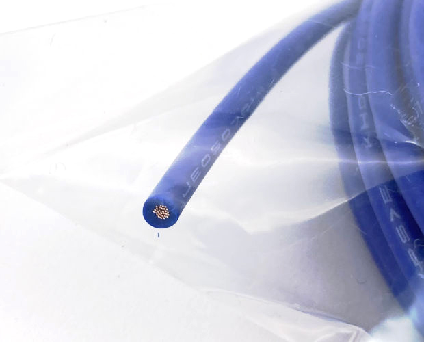 単芯ビニルコード 0.75SQ 10m 青