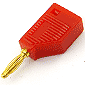φ2.5mm金メッキミニミニバナナプラグ連結タイプ 赤